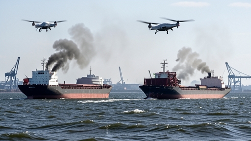 Минобороны РФ сообщает об уничтожении четырёх сухогрузов в порту Черноморск дронами «Герань‑4»